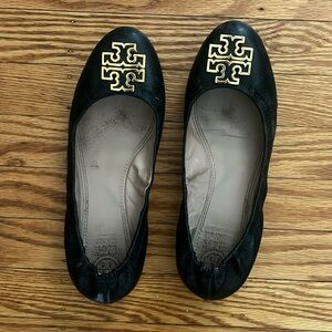 Tory Burch black leather ballet flats size 8.5
